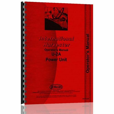 AFTERMARKET New Operator Manual Fits International Harvester U2A Tractor RAP73745